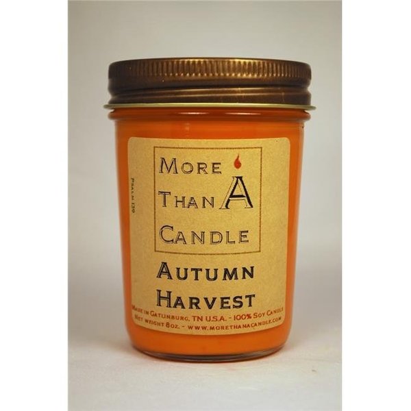 More Than A Candle More Than A Candle ATH8J 8 oz Jelly Jar Soy Candle; Autumn Harvest ATH8J